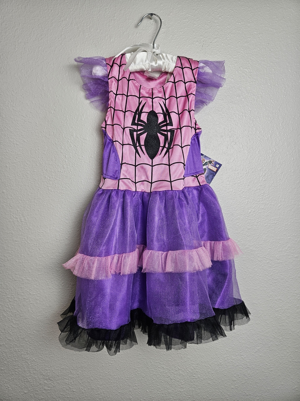 Spiderman Pink and Purple Spider Web Tulle Dress Size 4-6